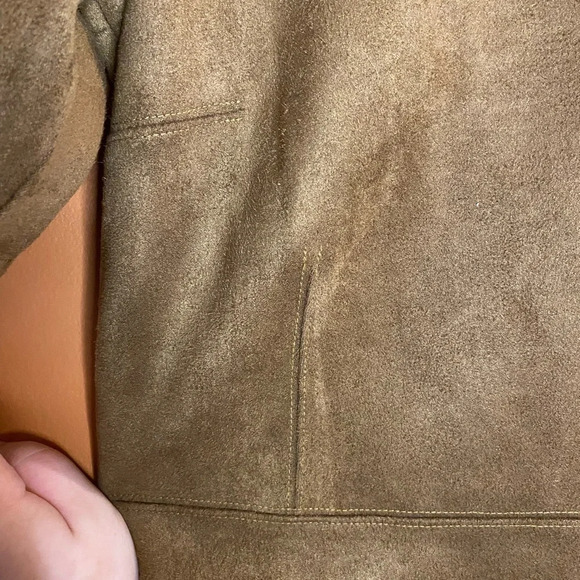 NWOT AT Factory Faux Suede Puff Sleeve Top - Picture 4 of 5